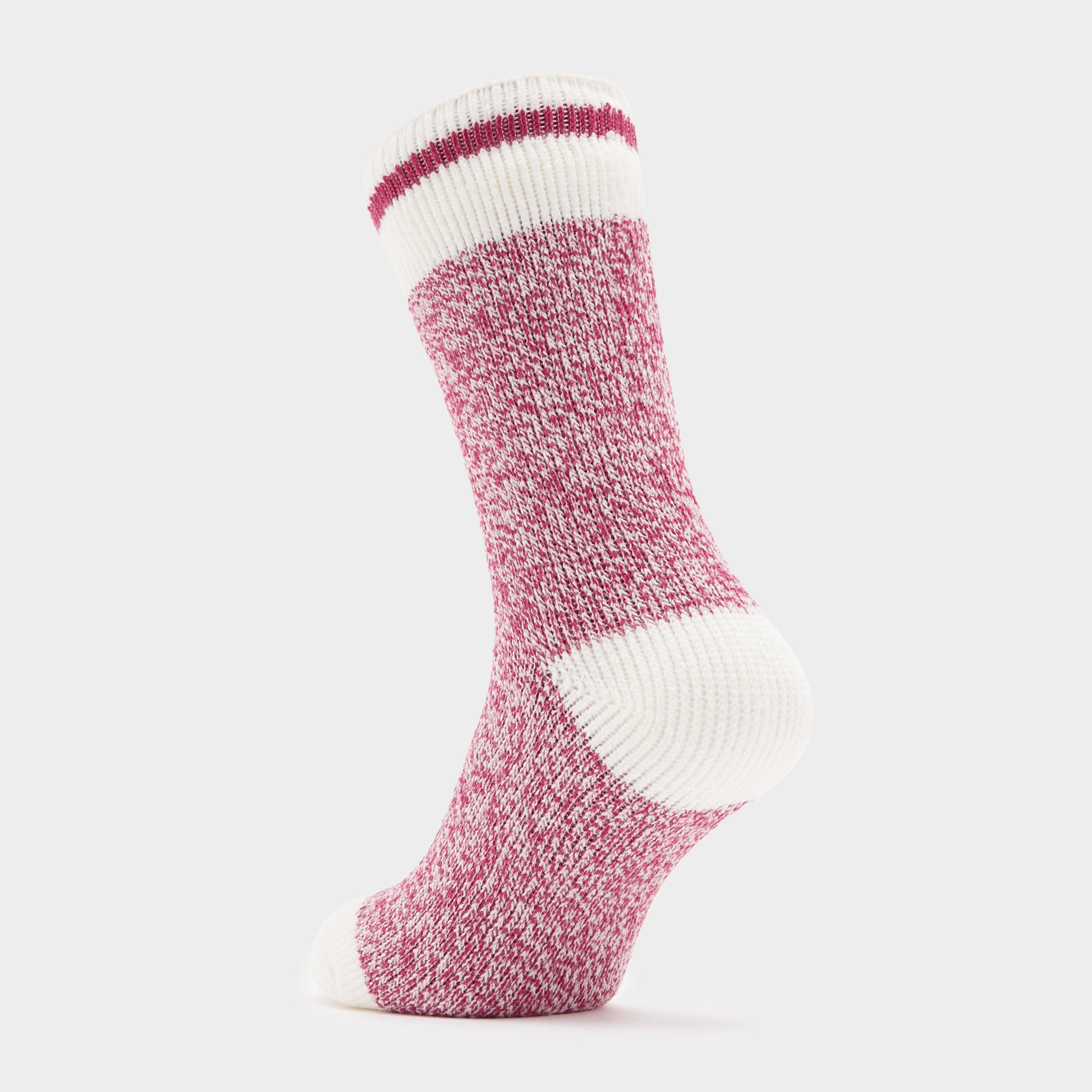 Ladies Cream Block Twist Socks