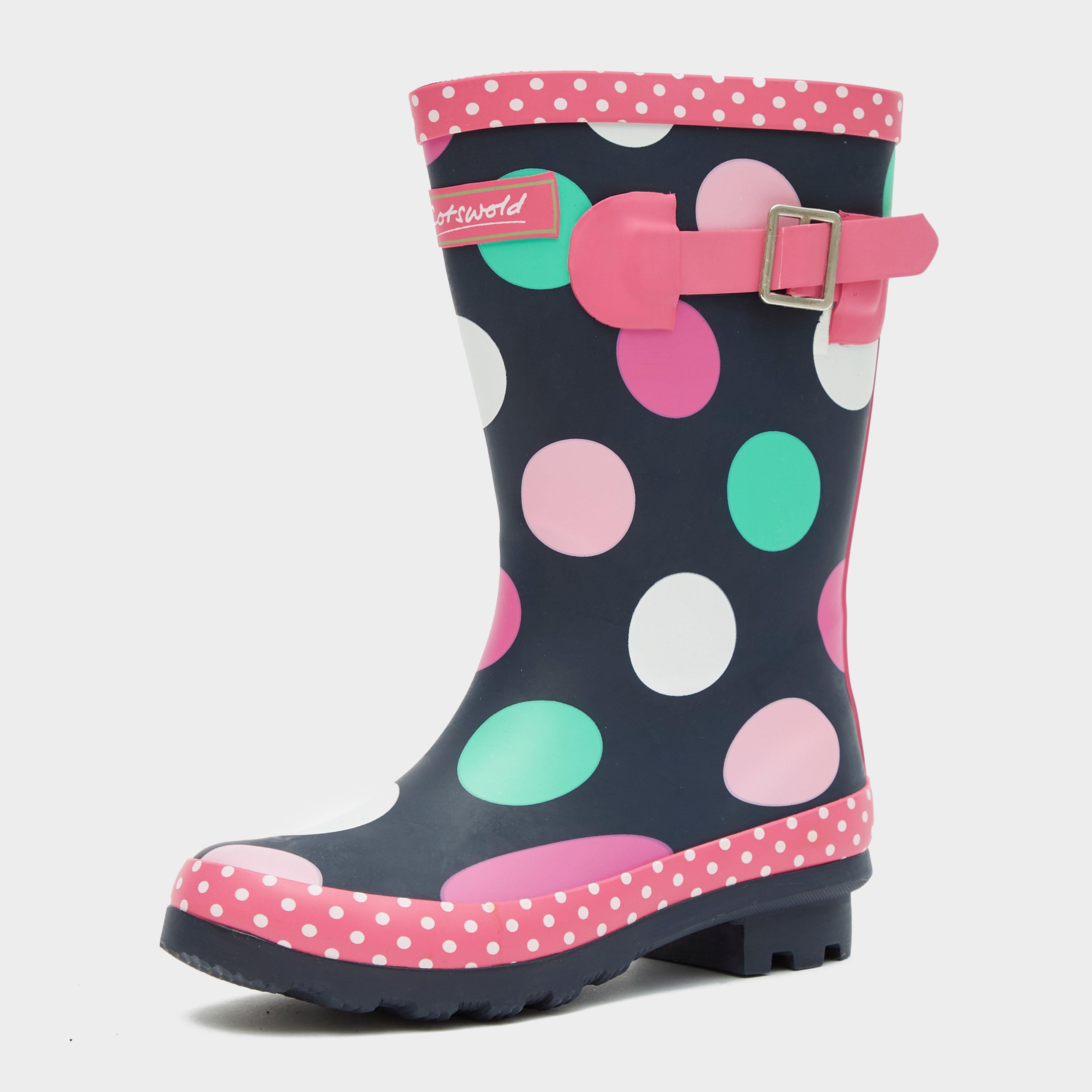 Multicoloured Dotty Jnr Pull On Wellington Boots