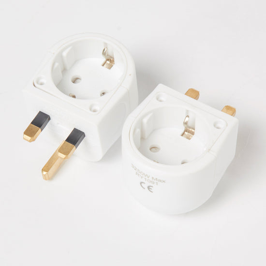 Twin Pack Plug Adaptor EU to UK