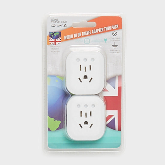 Twin Pack Plug Adaptor World to UK