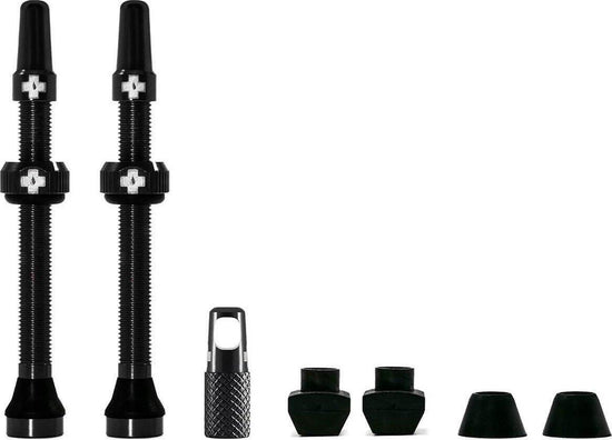 Black Tubeless Presta Valves (Pair)