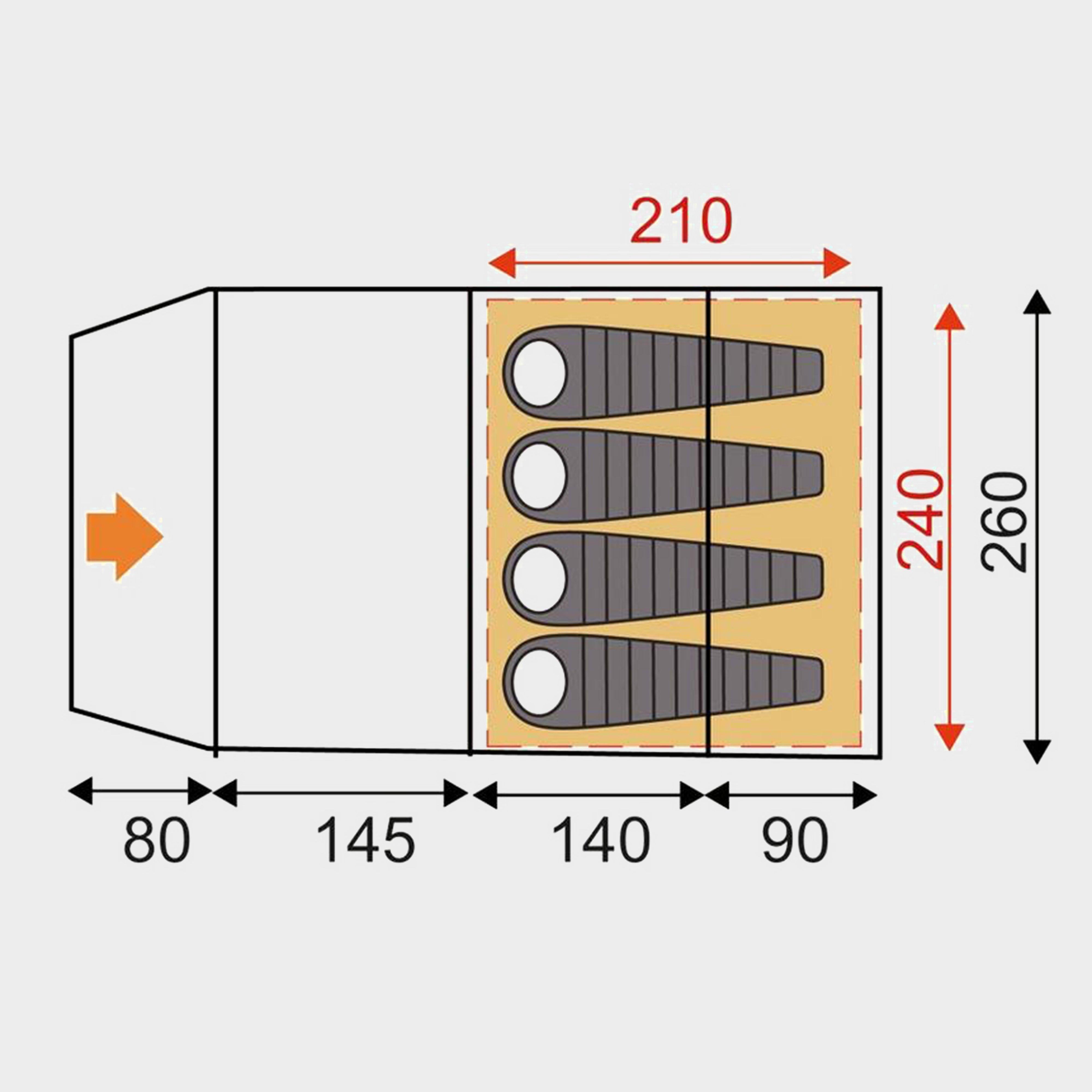Sendero 4 Family Tent