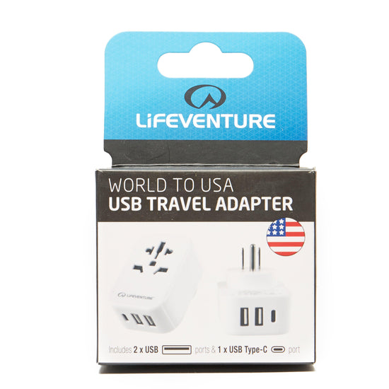 World to USA Adapter and USB