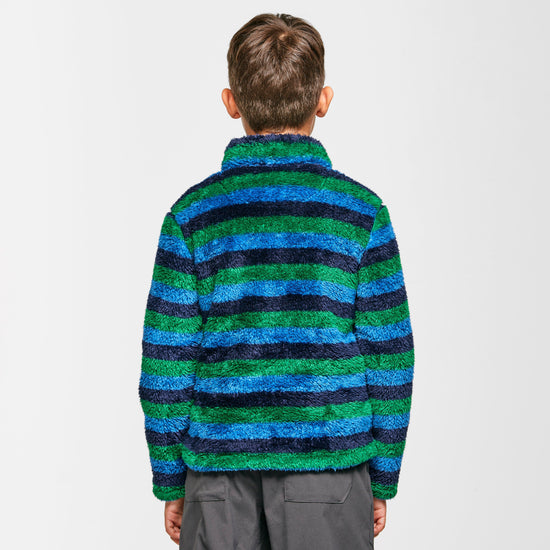 Kids' Stripe Print Half-zip Fleece