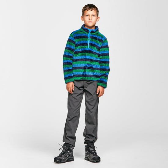 Kids' Stripe Print Half-zip Fleece