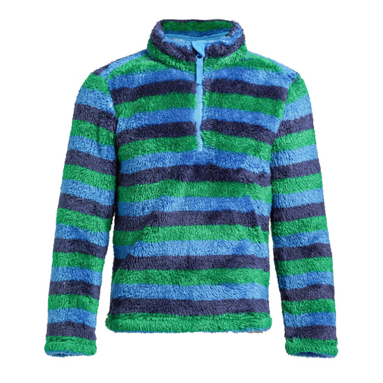 Kids' Stripe Print Half-zip Fleece