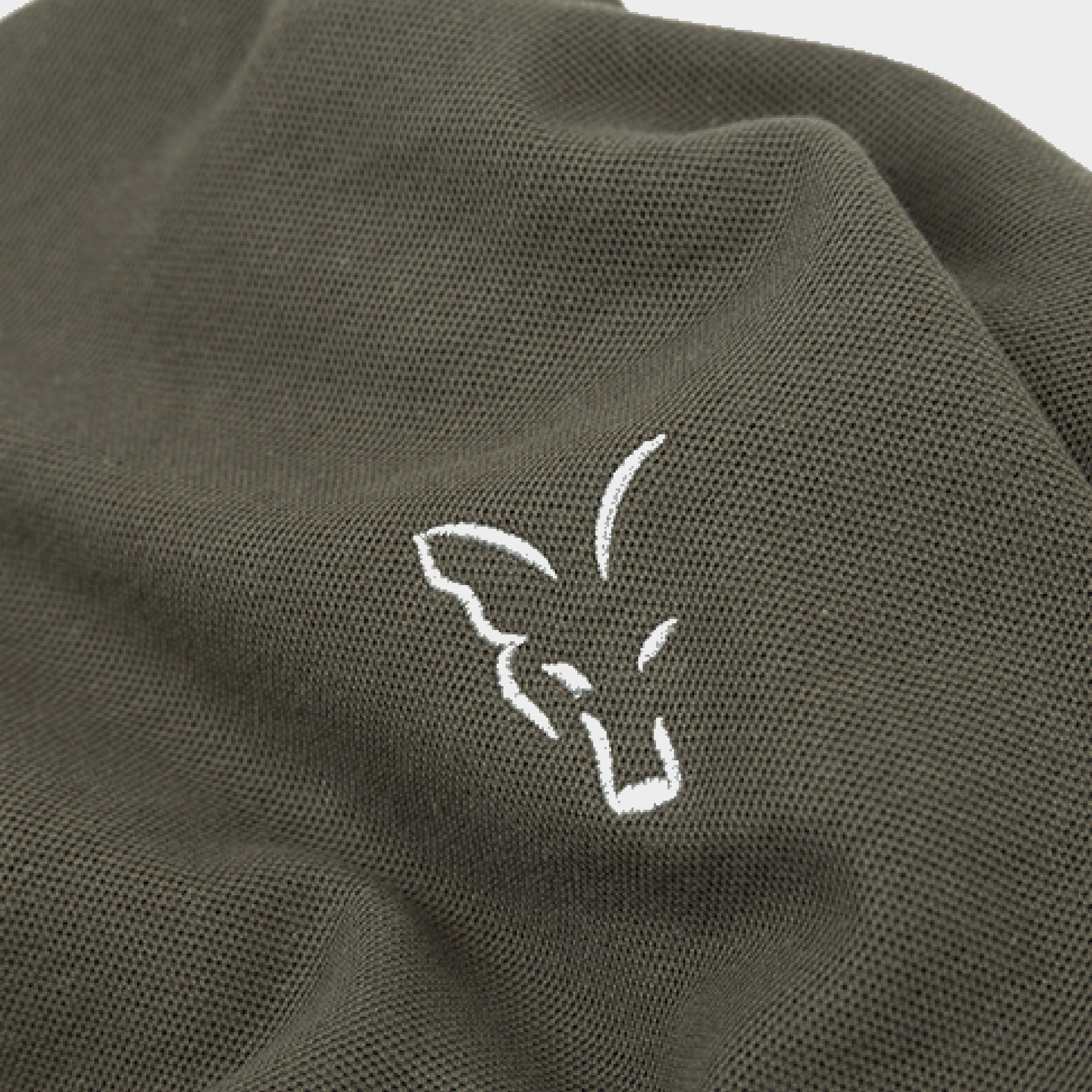 Fox Collection Medium Green & Silver Polo Shirt