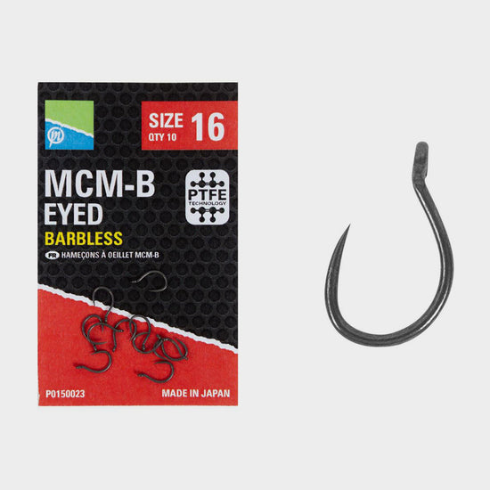 MCM-B Size 14 Eyed Barbless Hooks