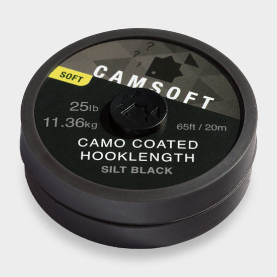 Camsoft Hooklength Camo Silt Black 25lb