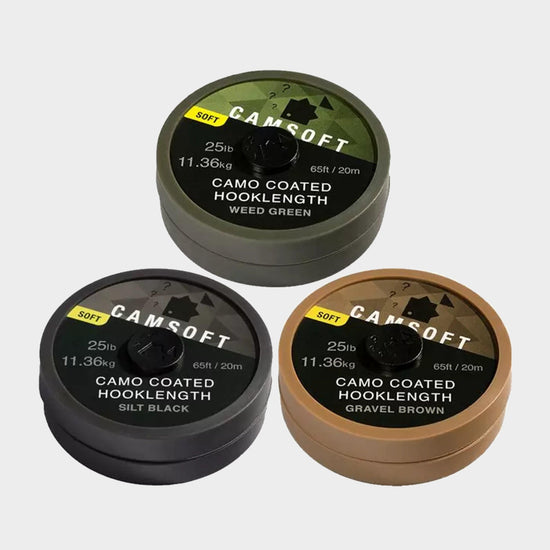 Camsoft Hooklength Camo Weed Green 25lb