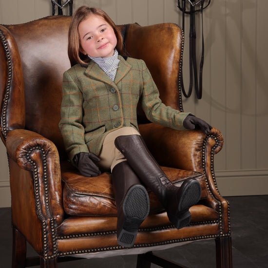 Kids’ Saratoga Tweed Jacket Red/Yellow/Blue Check