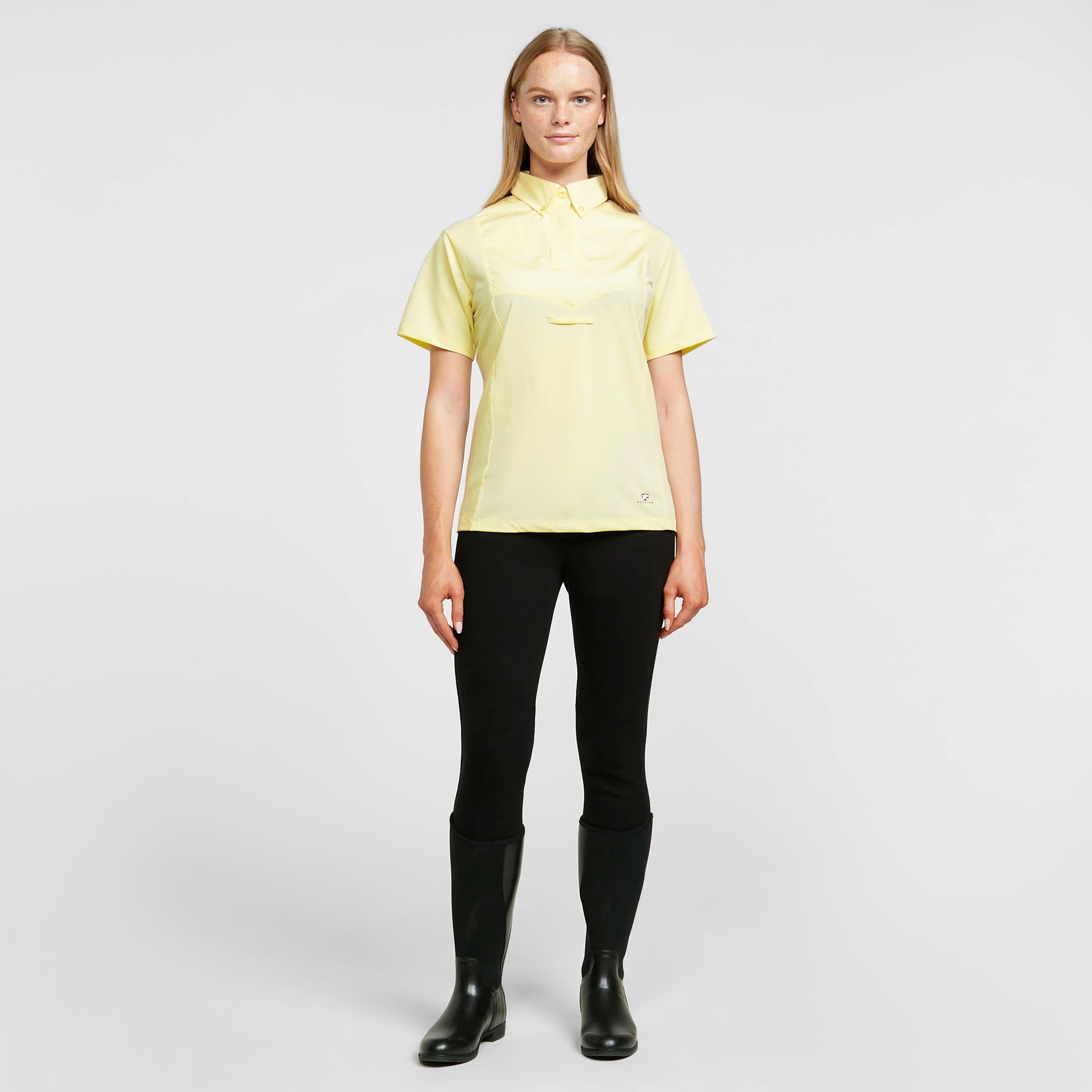 Women's Short Sleeve Tie Shirt Yellow