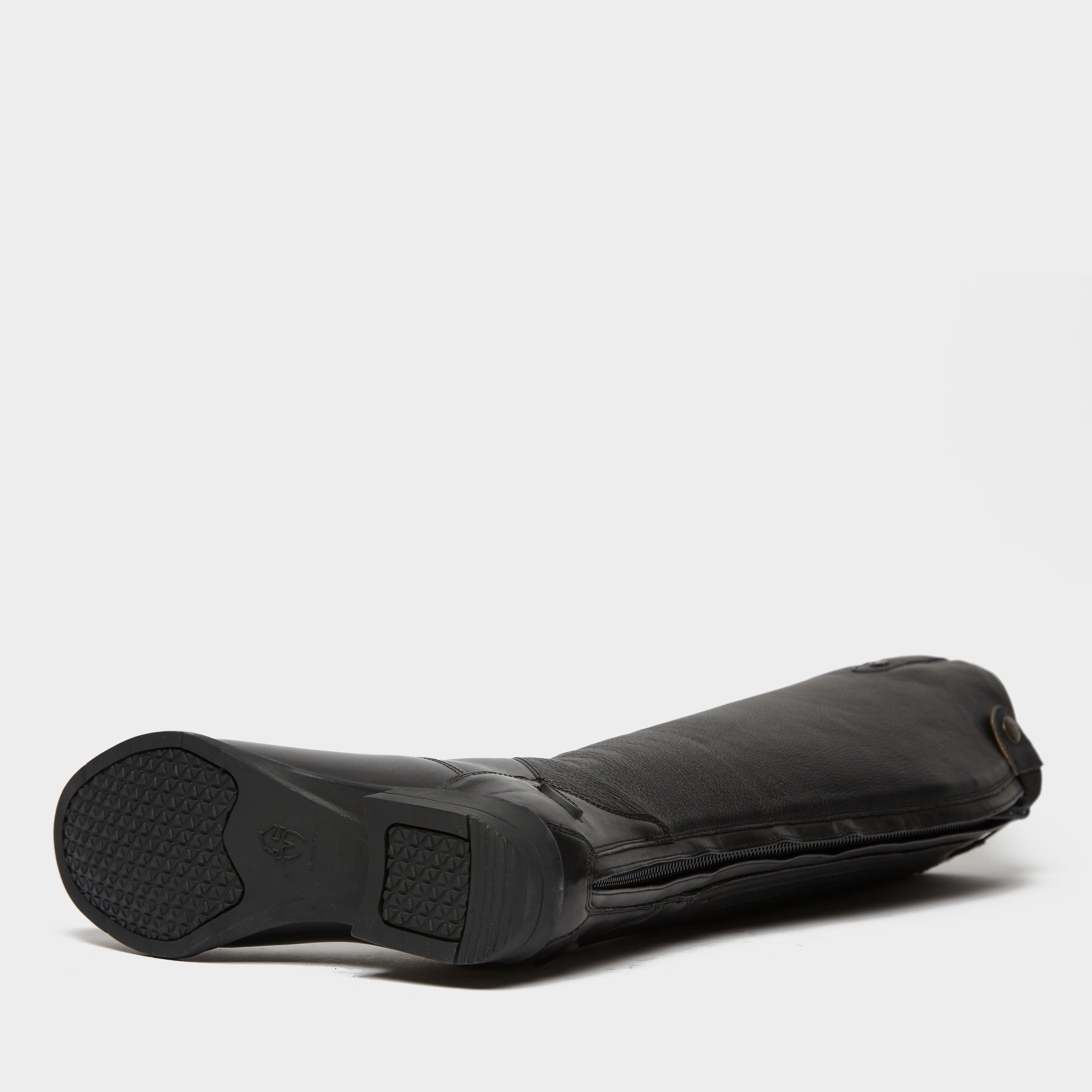 Womens Gianna Leather Field Riding Boots Black