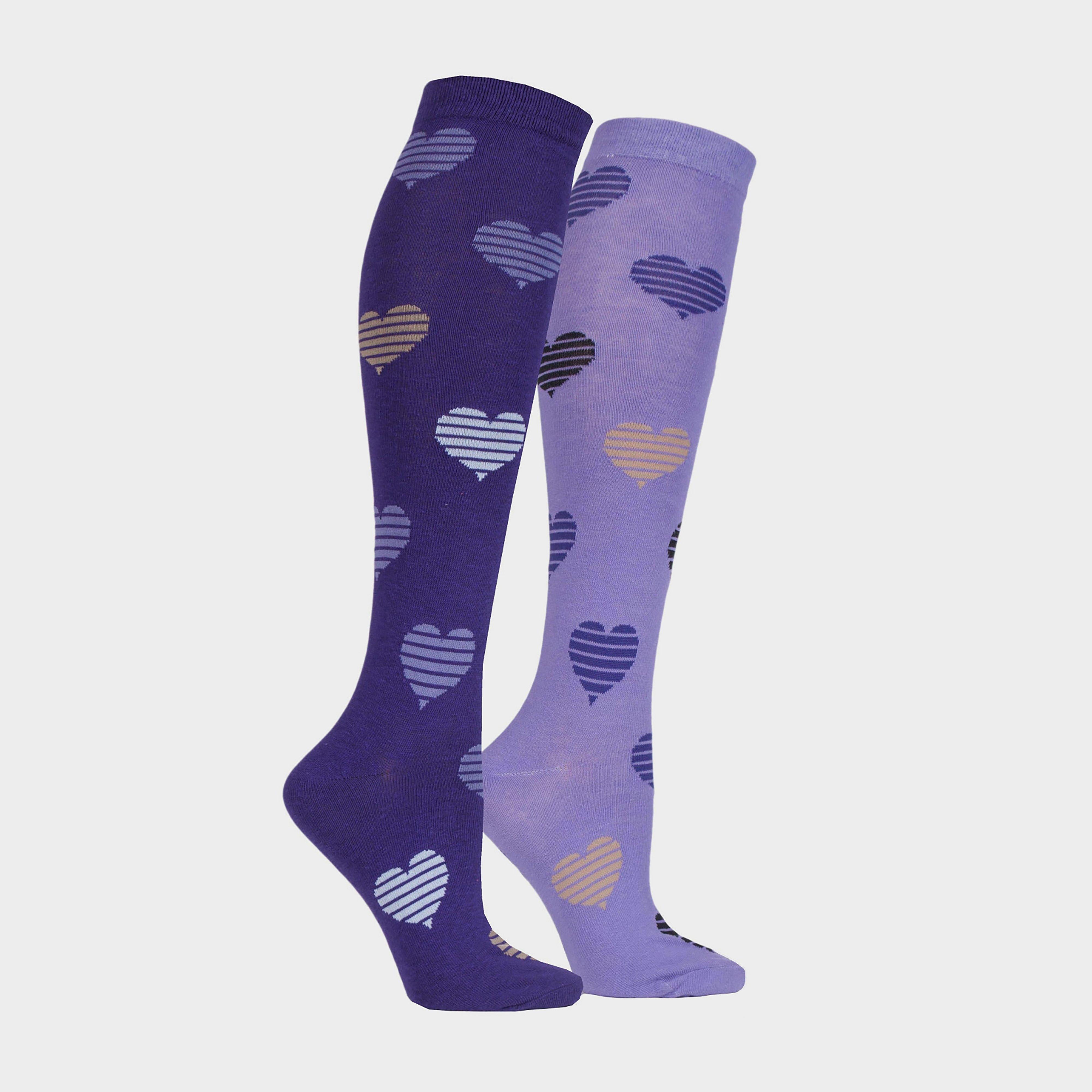 Equestrian Kids Hearts Socks (2 Pack)