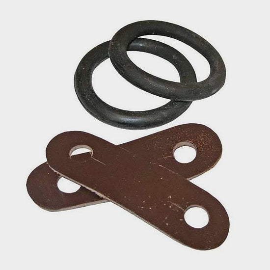 Peacock Stirrup Irons Spare Bands and Leather Attachment