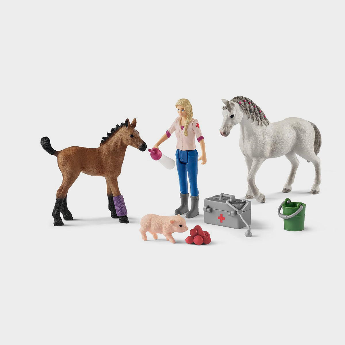 Vet Visiting Mare and Foal