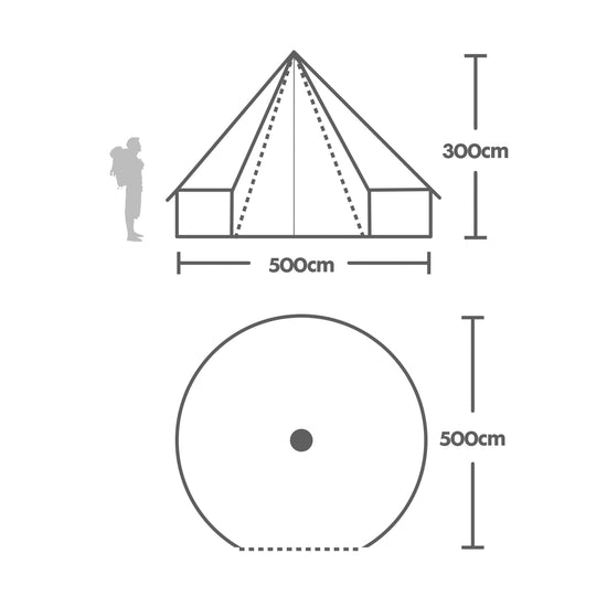5 Metre Family Bell Tent