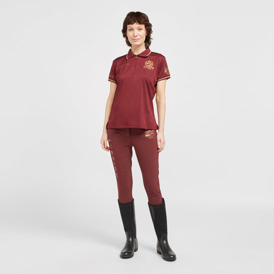 Ladies Team Tech Polo Shirt Burgundy