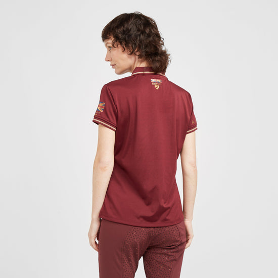 Ladies Team Tech Polo Shirt Burgundy