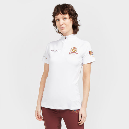 Ladies Team Short Sleeve Base Layer White