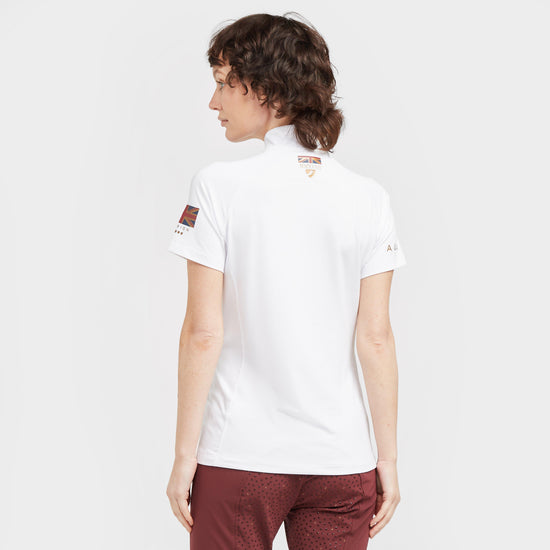 Ladies Team Short Sleeve Base Layer White