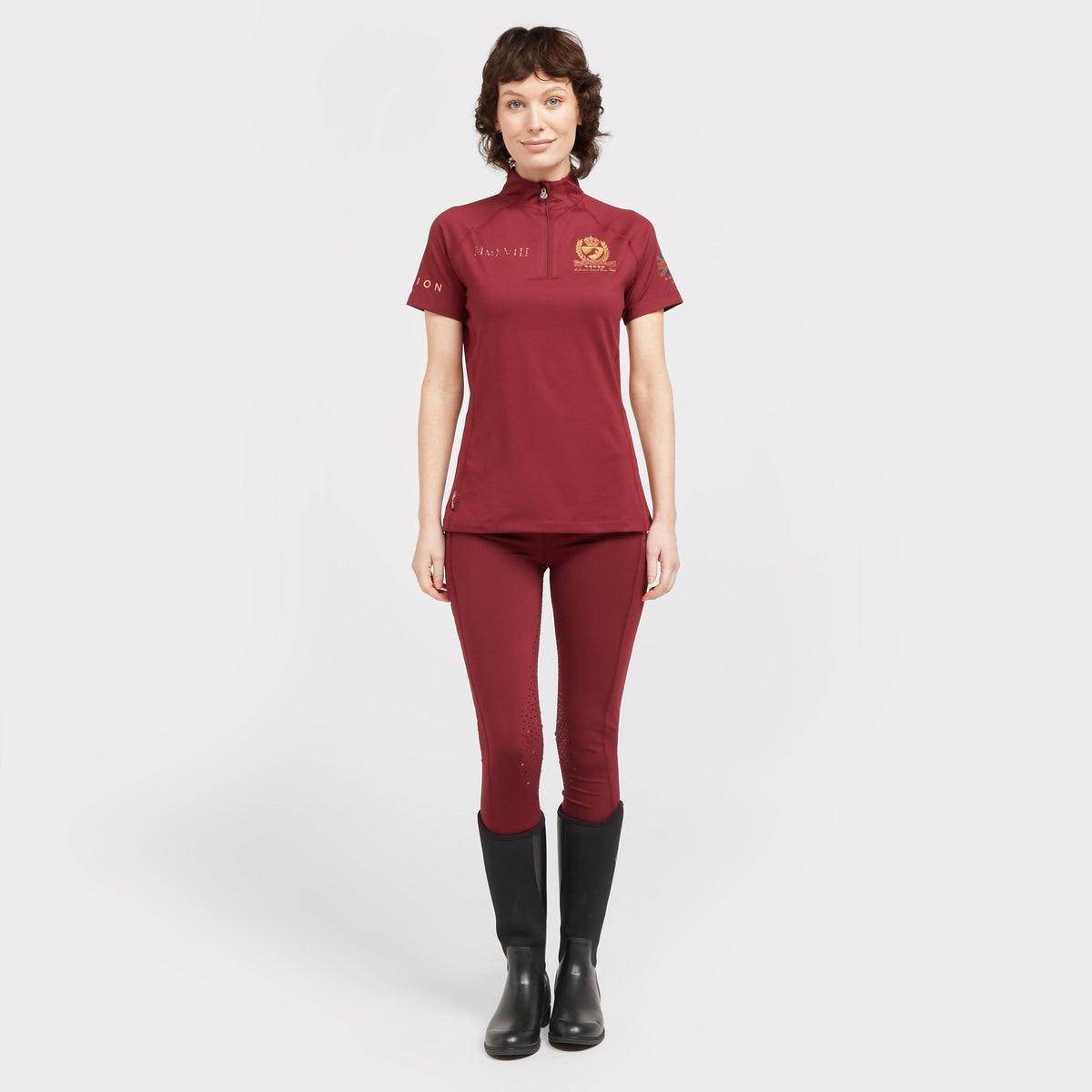 Women's Team Riding Tights Burgundy