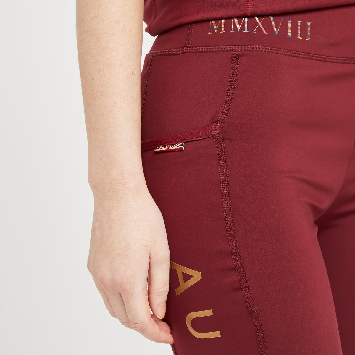 Women's Team Riding Tights Burgundy