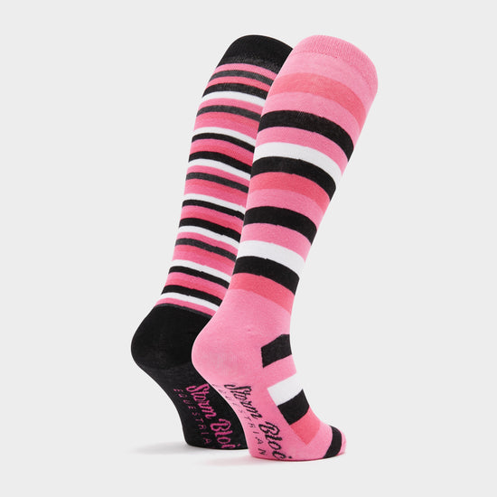 Women's Equestrian Stripe Socks 2 Pack