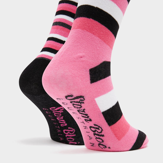 Women's Equestrian Stripe Socks 2 Pack