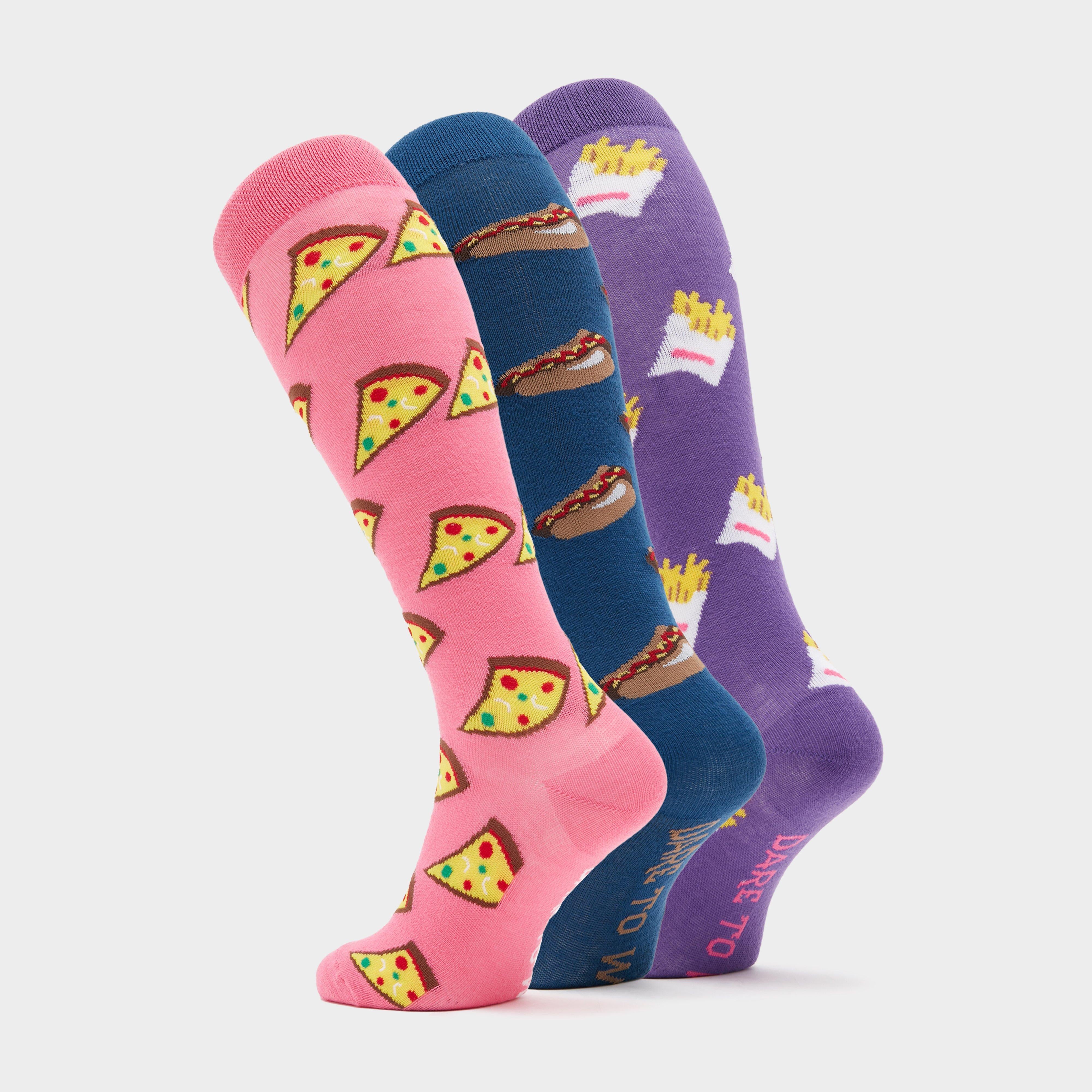 Women’s Long Novelty 3 Pack Socks Fast Food