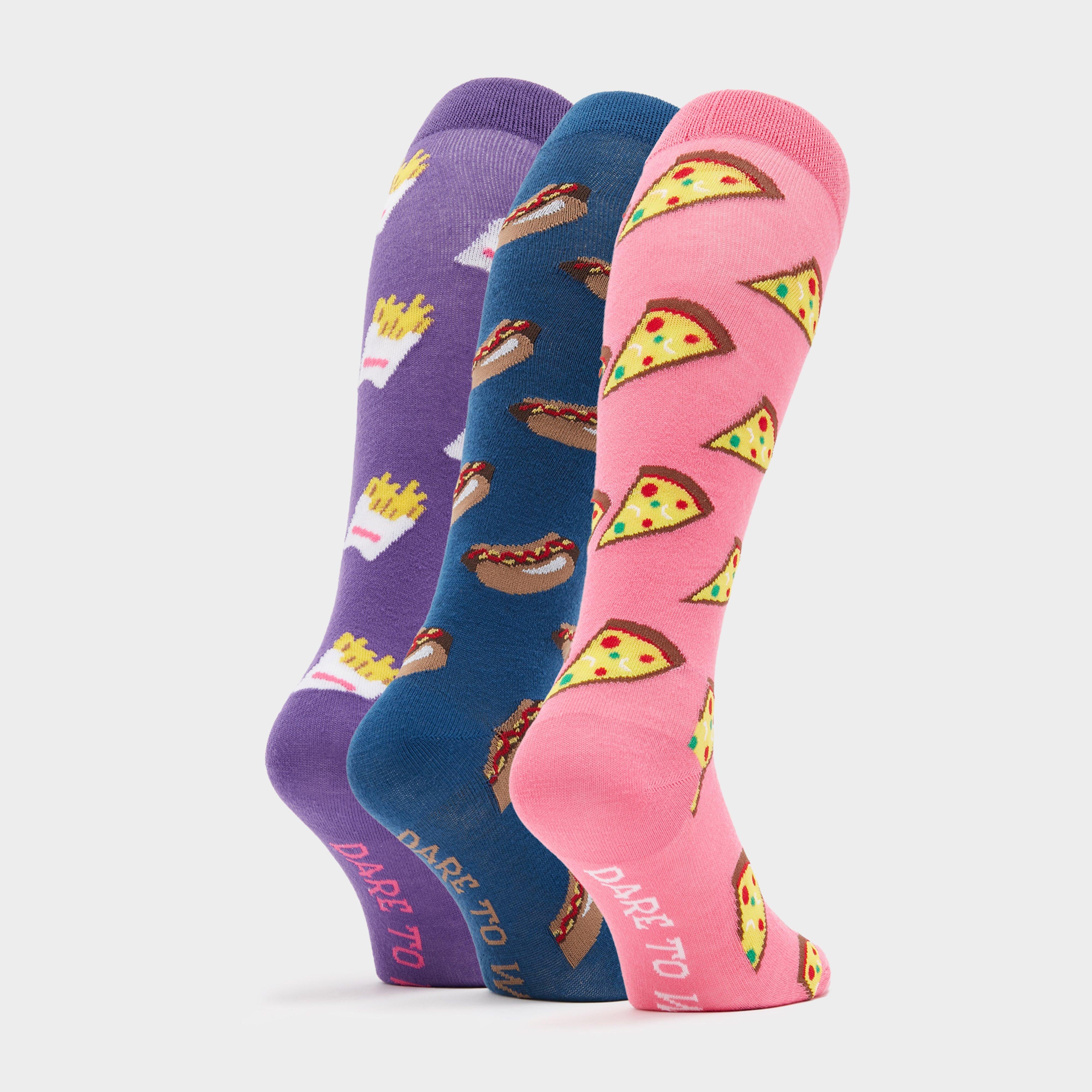 Women’s Long Novelty 3 Pack Socks Fast Food