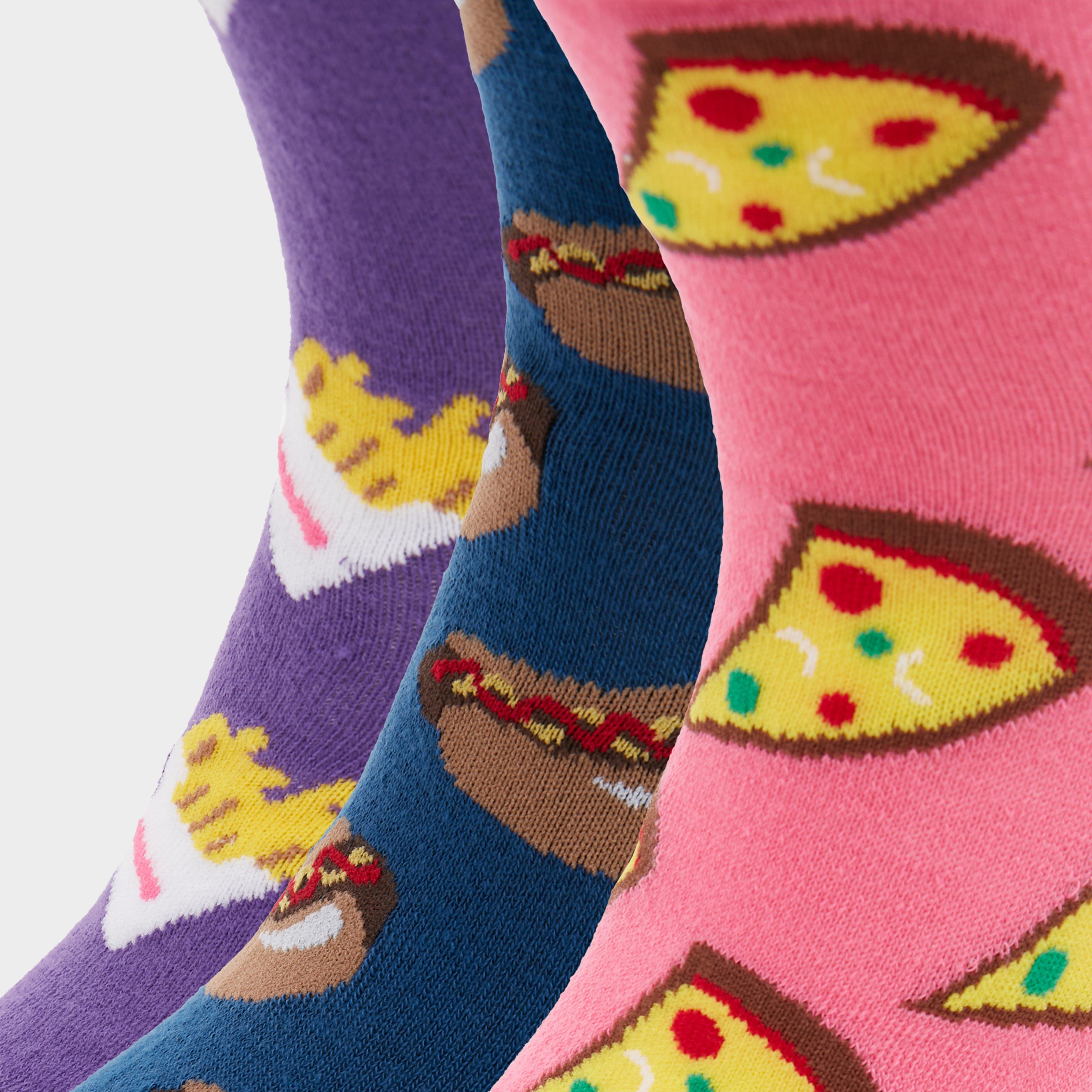 Women’s Long Novelty 3 Pack Socks Fast Food