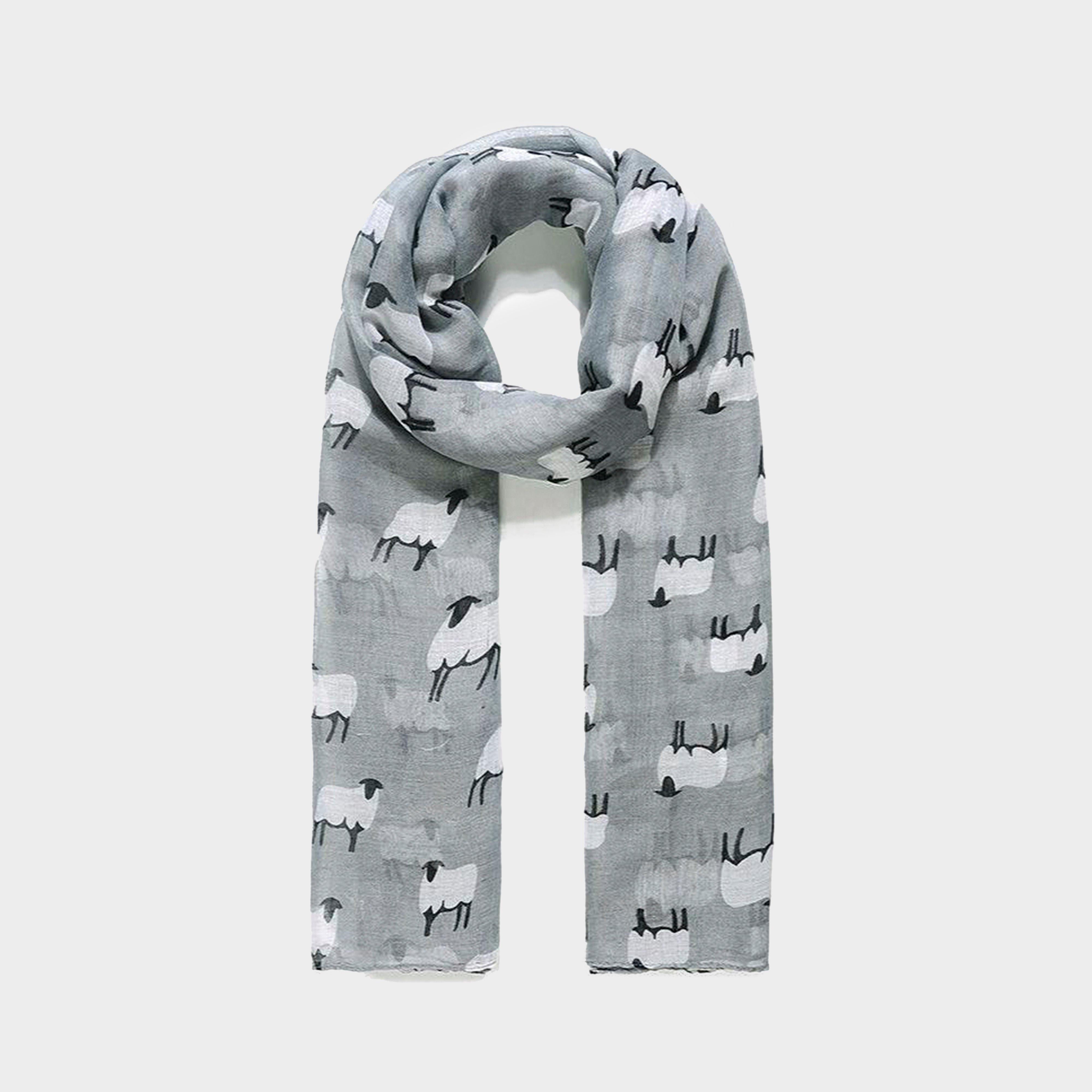 Sheep Print Scarf Grey