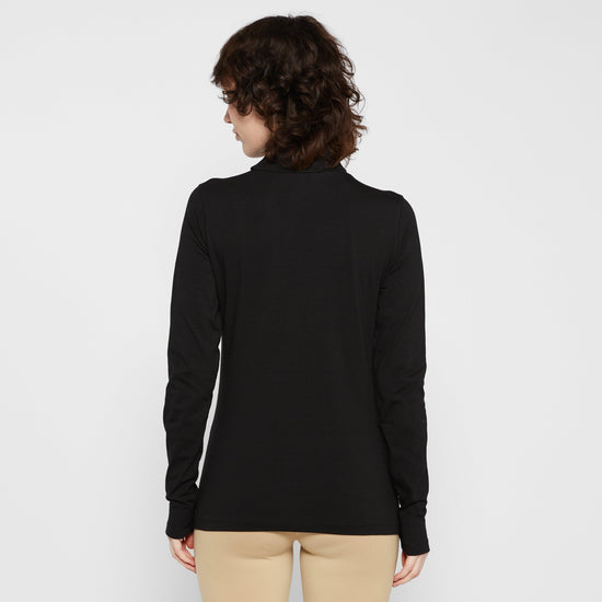 Ladies Cecile Long Sleeve Top Black