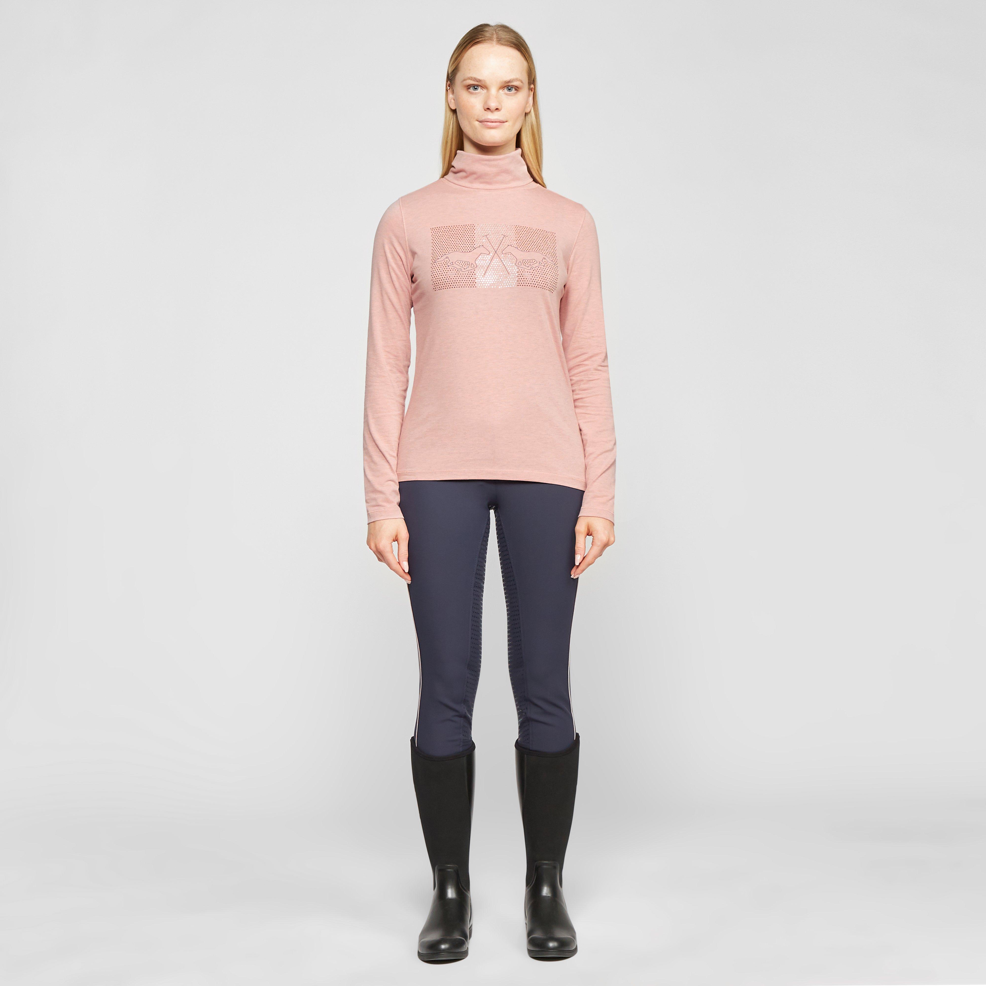 Ladies Cecile Long Sleeve Top Blush Melange