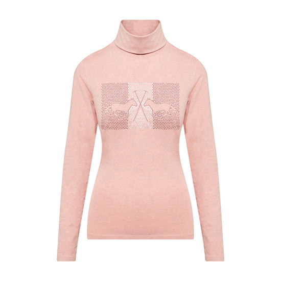 Ladies Cecile Long Sleeve Top Blush Melange