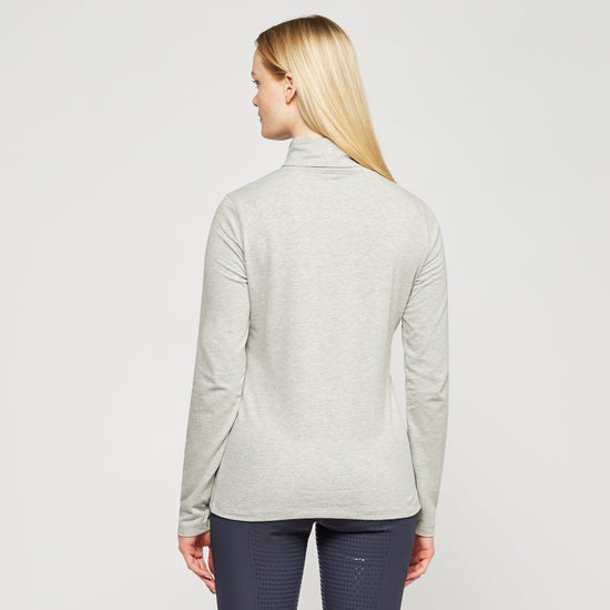 Ladies Cecile Long Sleeve Top Grey Heather