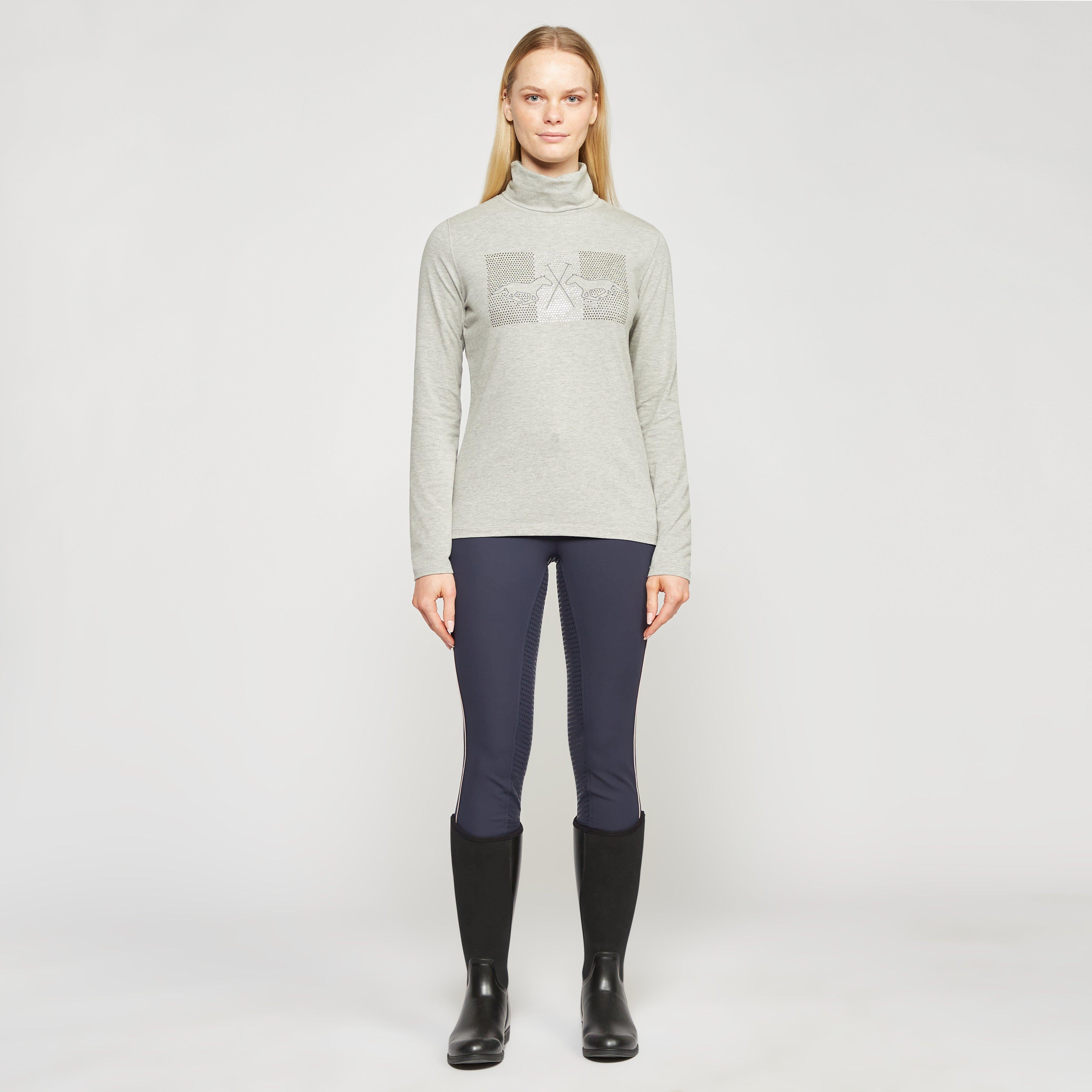 Ladies Cecile Long Sleeve Top Grey Heather