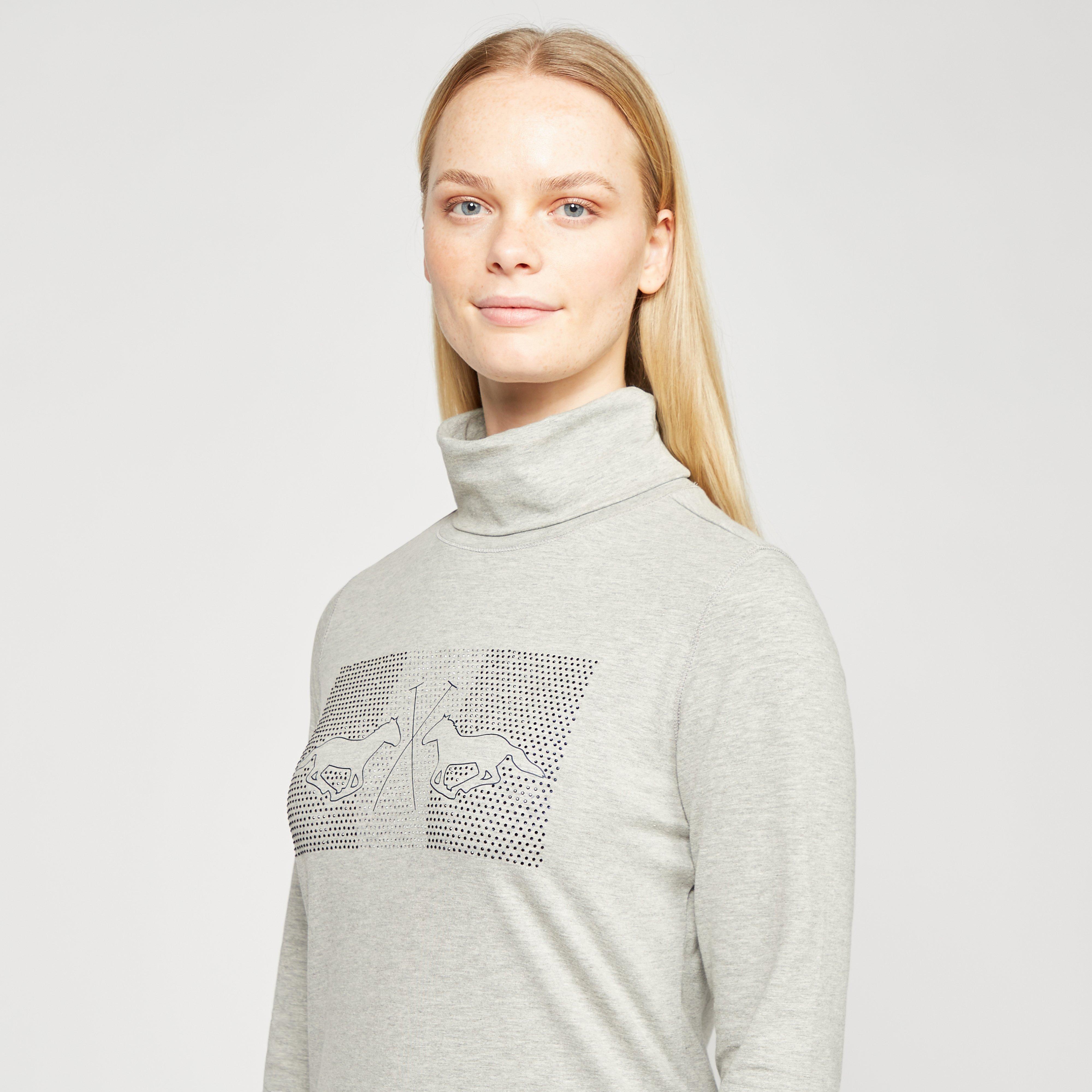 Ladies Cecile Long Sleeve Top Grey Heather