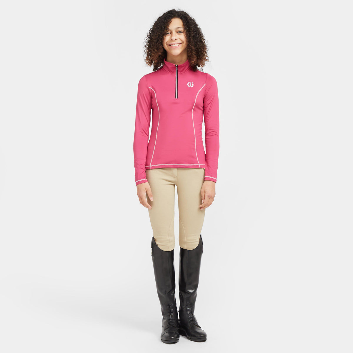 Kids’ Riding Sporty Star Half Zip Tech Top