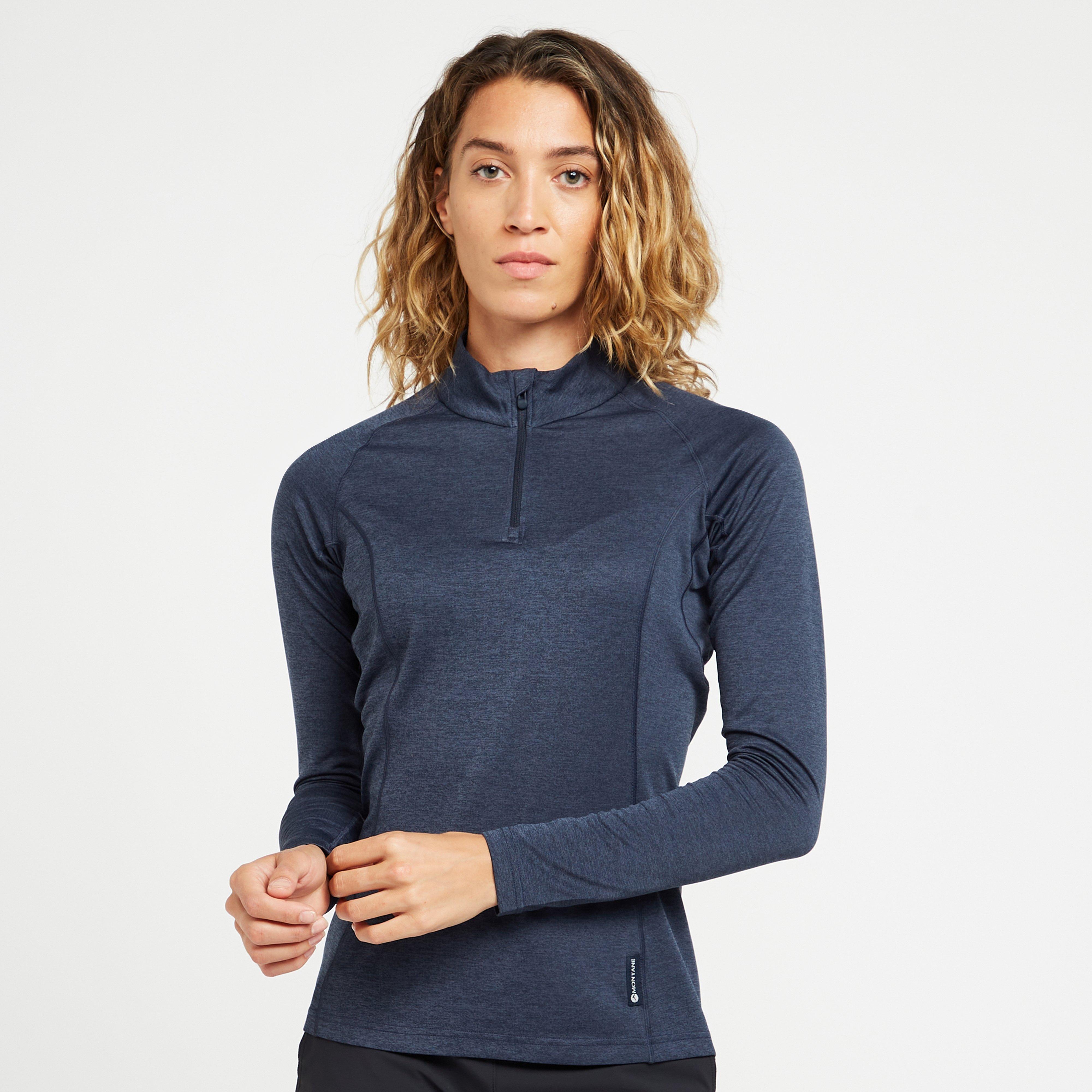 Women’s Dart Zip Neck Long Sleeve T-Shirt