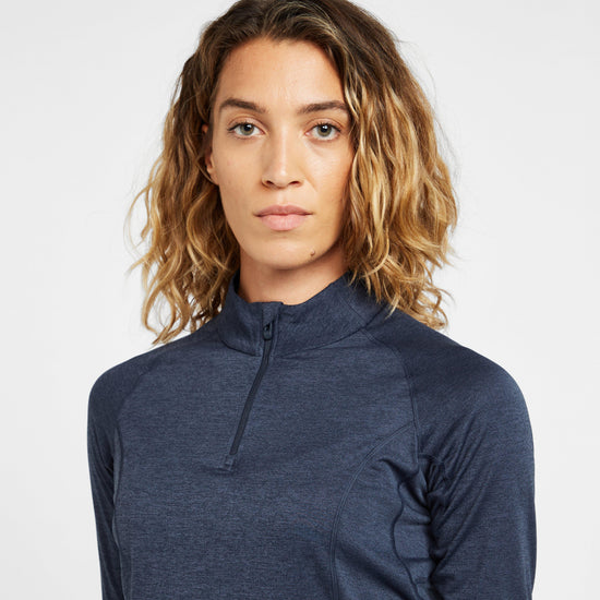 Women’s Dart Zip Neck Long Sleeve T-Shirt