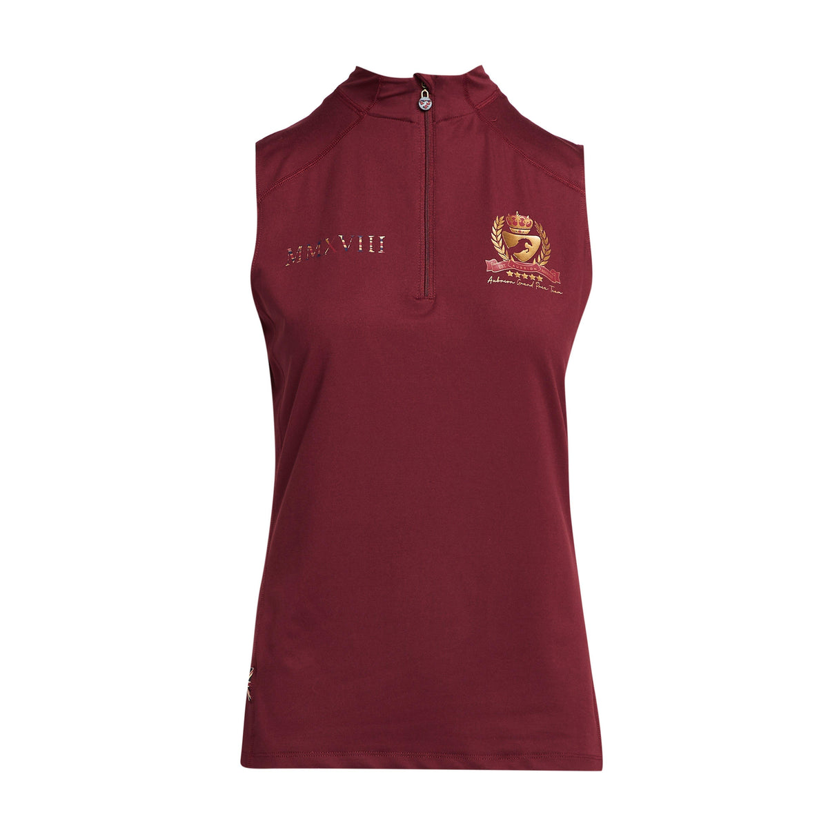 Womens Team Sleeveless Base Layer Burgundy