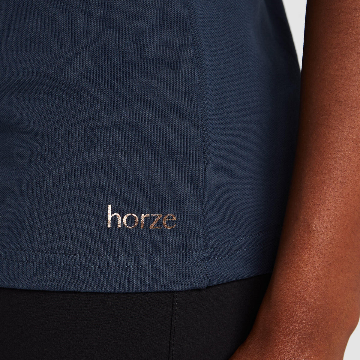 Womens Lia Organic Cotton Polo Shirt Obscure Night Blue