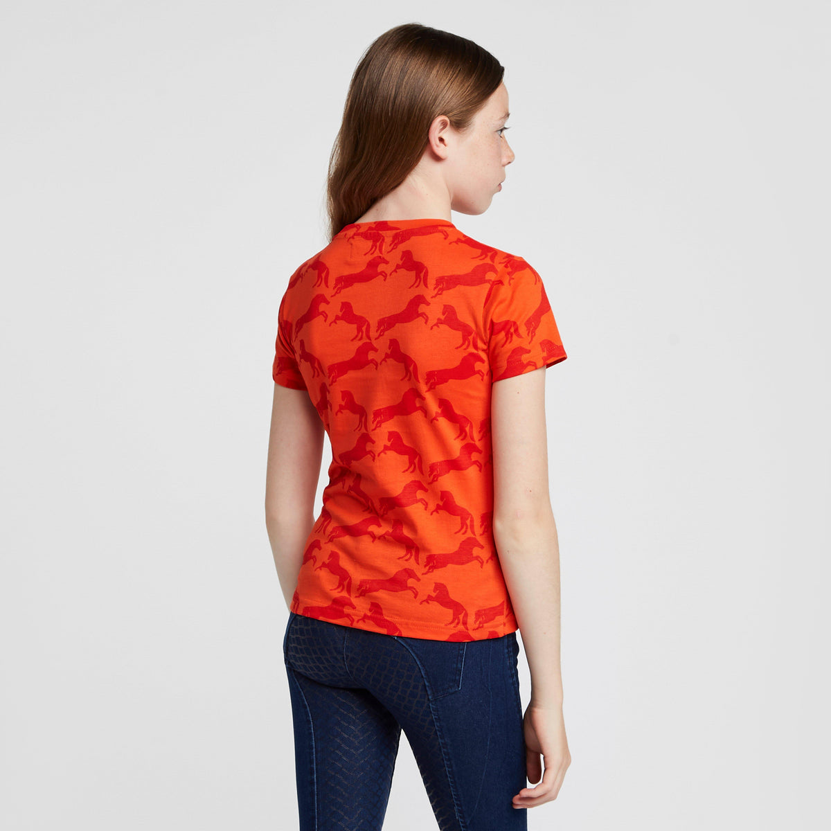 Kids' Organic Micky Printed Cotton T-Shirt Mandarine Orange