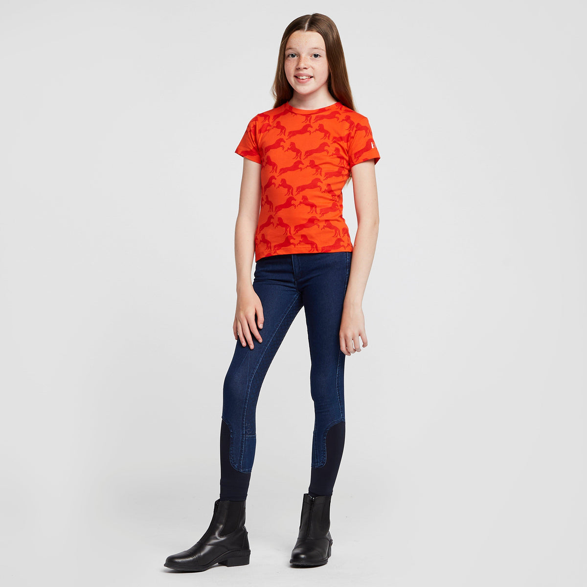 Kids' Organic Micky Printed Cotton T-Shirt Mandarine Orange