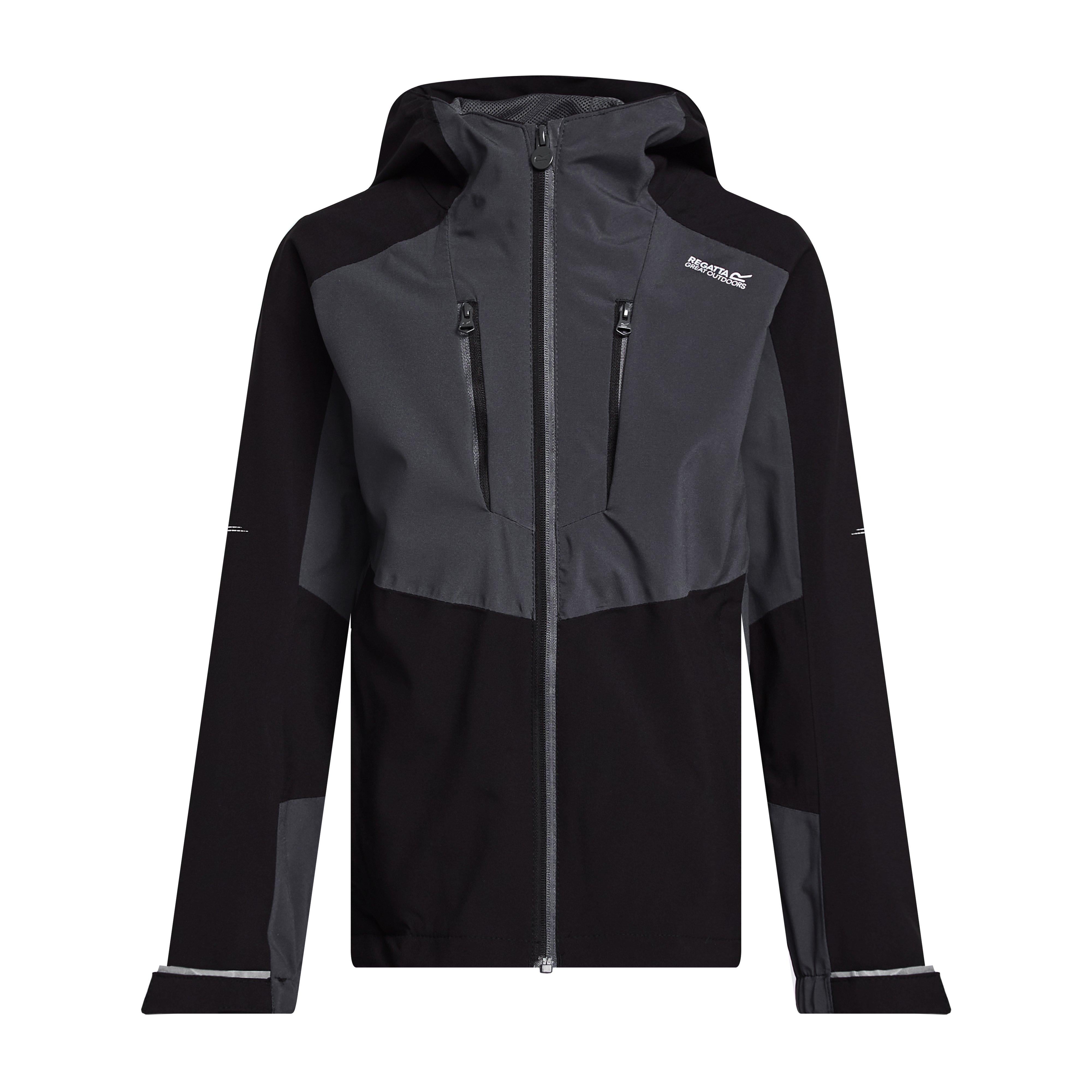 Kids' Highton III Waterproof Jacket Black/India Grey