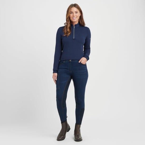 Women's Supa-Fit Zip Up Knee Patch Jodhpurs