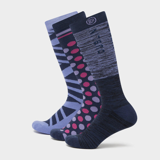 3 Pack Socks Blueberry Navy Ombre