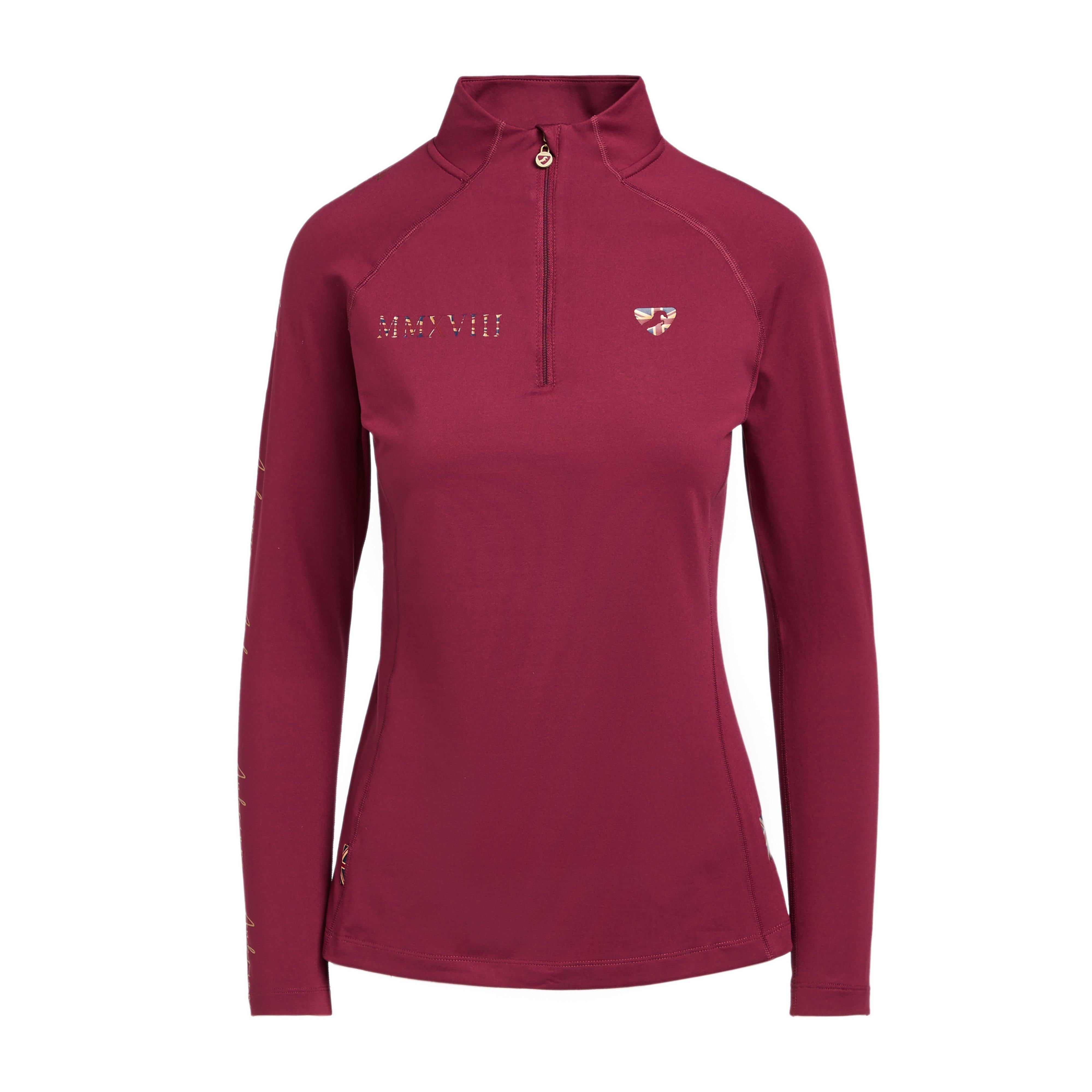 Women's Team Long Sleeve Base Layer in Mulberry